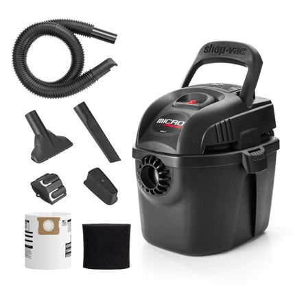 Shop-Vac 2021005 1 Gallon Micro Wet/Dry Vacuum, 1.0 Peak HP, 1.25 Inch Diameter x 4 Foot Hose, 6 Foot Cord, Lightweight and Portable, Quick Wet/Dry Pickup