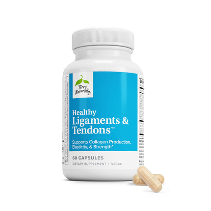 Terry Naturally Healthy Ligaments & Tendons - 60 Vegan Capsules - Elasticity & Strength Support Supplement, Promotes Collagen Production - Non-GMO, Gluten-Free - 30 Servings