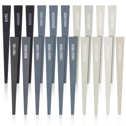 Honoson 20 Pcs Sanding Sticks Model, Low and High Grits, Groovy Style