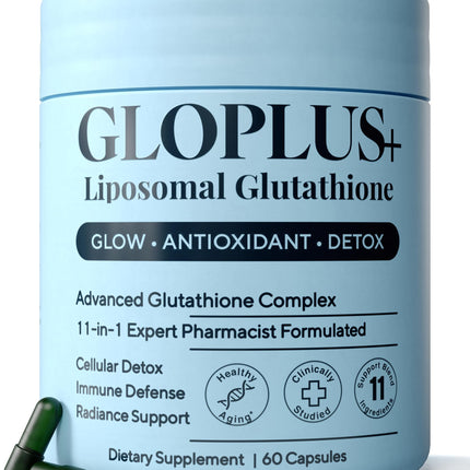 Liposomal Glutathione 1150mg Supplement - 11-Ingredient Antioxidant with NAC, L-Glycine, Alpha Lipoic Acid, Resveratrol, Selenium, Vitamin C & E - Liver & Immune Support - 60 Vegetarian Capsules
