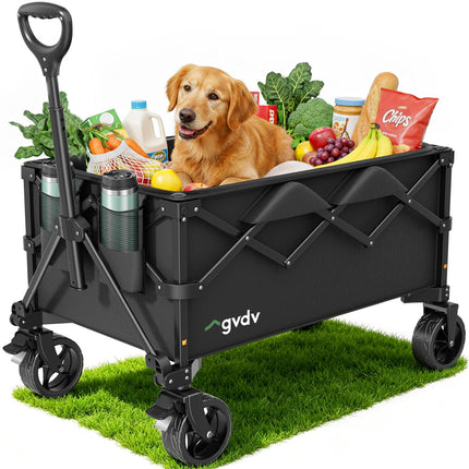 GVDV CW35 Wagons Carts Foldable, 42 in Extended Handle Collapsible Wagon