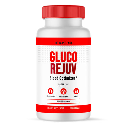 Gluco Rejuv, Official Gluco Rejuve Advanced Formula Daily Support Supplement - All Natural for Overall Health & Wellness, 1 Bottle, 60 Capsules