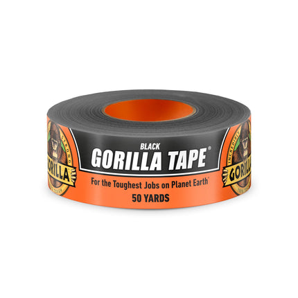GORILLA Heavy Duty Duct Tape, Black, 1.88" x 50 yd, 1-Pack