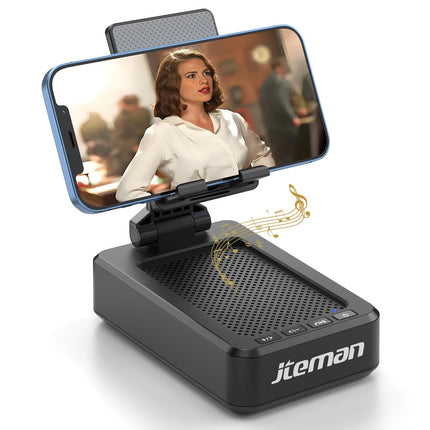 JTEMAN Cell Phone Stand with Bluetooth Speaker,Birthday Gifts for Men Women