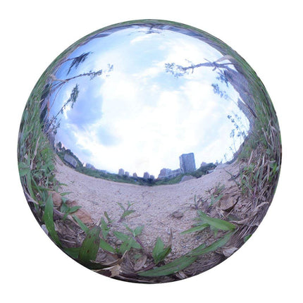 Durable Stainless Steel Gazing Balls Hollow Mirror Globe Floating Reflective Ball Polished Shiny Sphere for Home Garden Pond Outdoor Swimming Pool Decoration (8 Inch)