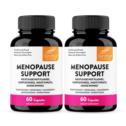 Complete Menopause Support Supplement For Women | With Ashwagandha, Black Cohosh, Dong Quai & Muira Puama | Helps Easing Hot Flashes Night Sweats Mood Swings Hormone Balance & Harmony | 120 Capsules
