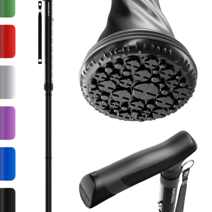 HONEYBULL Walking Cane for Men & Women – Foldable, Adjustable, Lightweight Cane with Air Cushion Tip for Stability & Ergonomic Grip, Heavy Duty Walking Sticks for Seniors (Black)