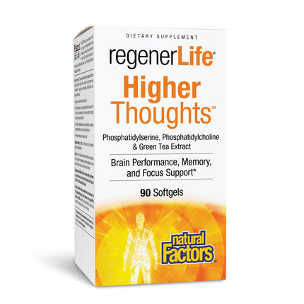 Natural Factors Higher Thoughts - Supports Cognitive & Cardiovascular Health* - Fish Oil, Fatty Acids, EPA, DHA & More - 90 Softgels