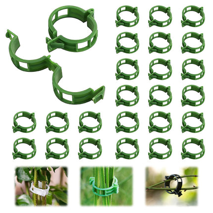 100 Plant Support Clips Reusable Garden Clips, Secured Plastic Plant Clips, Tomato Support Clips for Climbing Plants,Grape and Vine Vegetables Outdoor Indoor Plant Fixing Clips