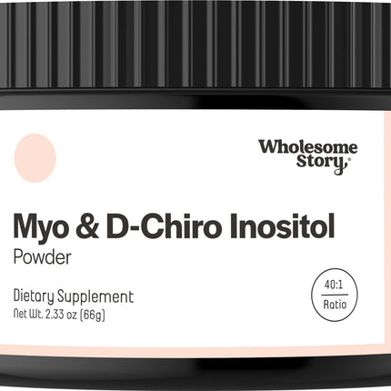 Myo-Inositol & D-Chiro Inositol Supplement Powder for Women | Hormonal Balance & Healthy Ovarian Function Support | Vitamin B8 | Great Alternative to Capsules | 40:1 Ratio | 30 Servings
