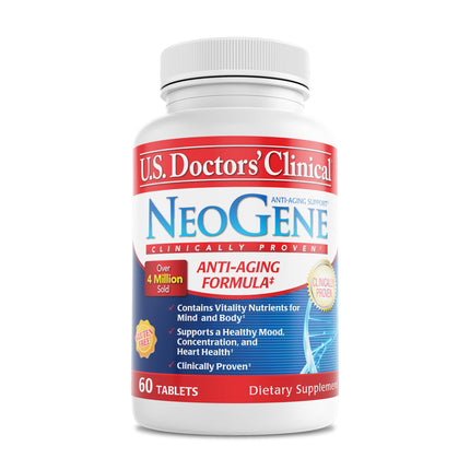 U.S. Doctors’ Clinical NeoGene (Formerly) GH3 Clinically Proven Aging Support Supplement with Nutrients for Supporting Mood, Cognition, Heart Health, Antioxidant Support [1 Month - 60 ct.]