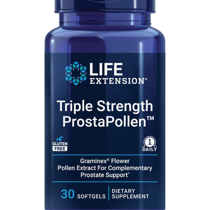 Life Extension Triple Strength ProstaPollen™, Prostate Health, Prostate Function, Flower Pollen Extract, Gluten Free, 30 softgels