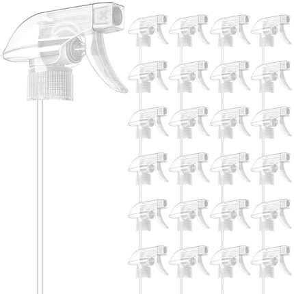 DIYSELF Spray-Bottle-Nozzle-Replacement, Universal Spray Bottle Top for Plastic Glass Bottles, Adjustable Trigger Sprayer, 24 Pcs Spray Nozzle Heads for Cleaning, Commercial Use, Chemical Resistant