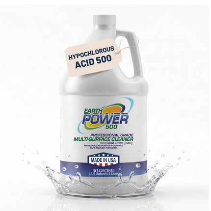 Earth Power Hypochlorous Acid 500 PPM Multipurpose Cleaner – 1 Gallon