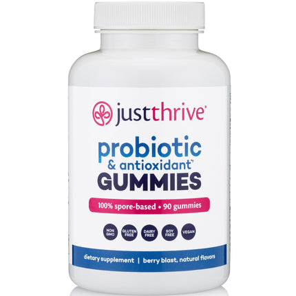 Just Thrive Probiotic Gummies - Kids, Men, and Womens Probiotic - for Digestive and Overall Health, 90 Count