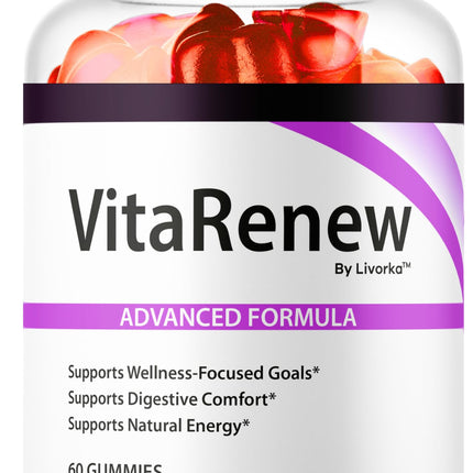 VitaRenew Gummies - Original VitaRenew Advanced 1050MG Formula - Maximum Strength, Supplement Gummy Official Formula Vita Renew All Natural Overall Wellness Support, 60 Gummies for 1 Month