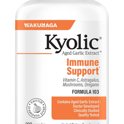Kyolic Aged Garlic Extract Formula 103, Immune Support*, 200 Capsules