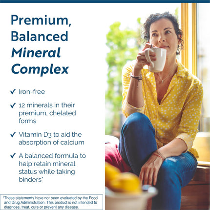 Researched Nutritionals Core Minerals - Daily Trace Minerals Supplement - Iron-Free Blend with Vitamin D3, Magnesium Glycinate & Iodine for Thyroid, Bone & Metabolic Support (120 ct)