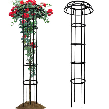 Mushroom Obelisk Trellis for Climbing Plants Outdoor 65", Adjustable Weatherproof Garden Umbrella Plant Trellis Support for Rose, Clematis, Cucumber, Pole Beans, Potted Plants, Yard Patio, 1 Pack