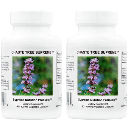 Supreme Nutrition Chaste Tree Supreme, 90 Pure Vitex Vegetarian Capsules (Pack of 2)