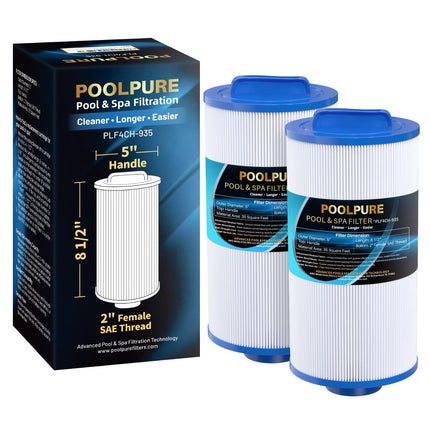 POOLPURE PLF4CH-935 Spa Filter Replaces PWW35L hot tub Filter, 4CH-935, 817-4035, FC-0170, SD-01235, PDC580-AFS, X268554, X268535, Waterway Teleweir 35 SF 2pack