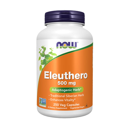 NOW Supplements, Eleuthero (Eleutherococcus senticosus) 500 mg, Adaptogenic Herb*, 250 Veg Capsules