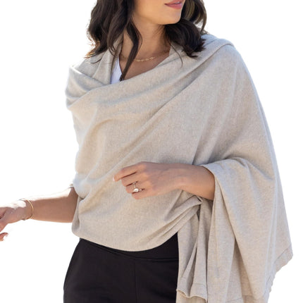 zestt Dreamsoft Travel Scarf, Wrap and Shawl, Organic Cotton, Birch