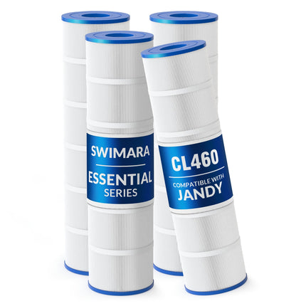 Swimara Pool Filter Cartridge for Jandy Systems, Essential Series, CL460 CV460, Replacement for R0554600 PJAN115, Cylindrical Fabric, 460 Sq. Ft., 4-Pack