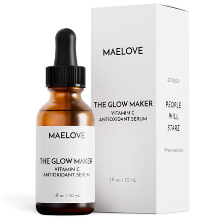 MAELOVE Glow Maker Vitamin C Serum with Vitamin E & Ferulic Acid, 1 fl oz