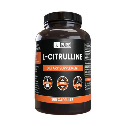 Pure Original Ingredients L-Citrulline (365 Capsules) No Magnesium Or Rice Fillers, Always Pure, Lab Verified