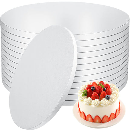 12 PCS Cake Drums 10 Inch, 10inch Drum, Cake Boards 10 Inch Round, 1/2" Thick Cardboard, Sturdy Circle, Base para Pastel Cardboard Base White Cake Boards for Wedding