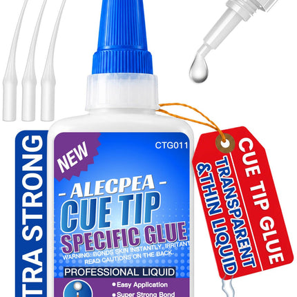 ALECPEA Pool Cue Tip Glue, 20g Thin Billiard Cue Repair Adhesive