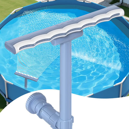 【2026 Upgrade】 Pool Fountain for Above and In-Ground Pools, 360° Adjustable Wide Waterfall Sprinkler with Extension Tube, Swimming Relaxation & Cooling 10-20 Degrees ﻿ ﻿ ﻿ ﻿