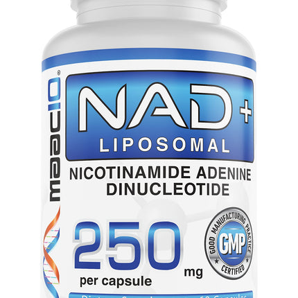 MAAC10 Liposomal NAD Supplement 500mg Serving (2x250mg Capsules) Actual Nicotinamide Adenine Dinucleotide