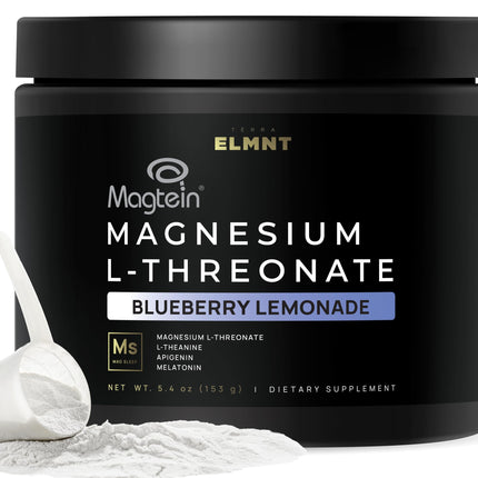 Triple Sleep Magnesium L-Threonate Powder w. Apigenin, L-Theanine + Melatonin - Magtein Magnesium L Threonate Supplement - High Strength Magnesium for Deep Sleep & Calm Natural Sleep Aid for Adults