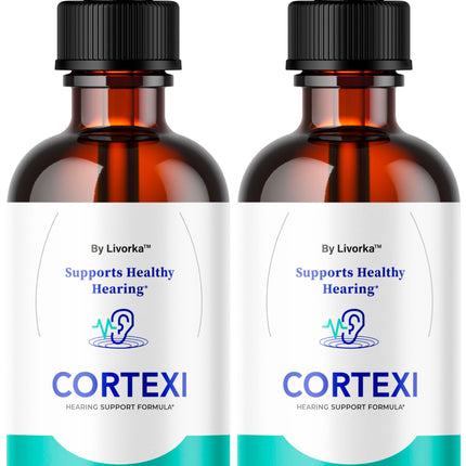 LIVORKA Cortexi Oral Drops to Drink - Formula for Ear Health, Hearing Support - Pack of 2 Bottles (60 Day Supply)