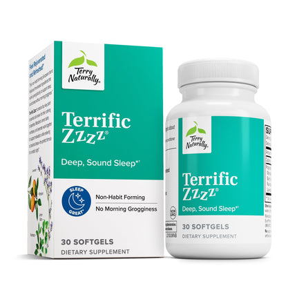 Terry Naturally Terrific Zzzz - 250 mg Mandarin Oil Complex, 30 Softgels - Non-Habit Forming Sleep Support Supplement, Feel Rejuvenated & Refreshed - Non-GMO, Gluten-Free - 15 Servings