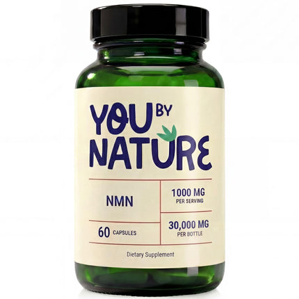 YOUBYNATURE NMN 1000mg Nicotinamide Mononucleotide Supplement | Vegan Gluten-Free Unflavored Veggie Capsules | 60 Capsules | 30 Servings | Daily Supplement for Adults