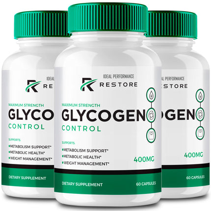 Restore Glycogen Control Capsules, RestoreGlycogen All Natural Formula Pills, RestoreGlycogen Control Pills - Maximum Strength, RestoreGlycogenControl Capsules Official Formula Reviews (3 Pack)