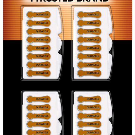 Duracell Hearing Aid Batteries Brown Size 312, 32 Count Pack, 312A Size Hearing Aid Battery with Long-Lasting Power, Extra-Long EasyTab Install for Hearing Aid Devices