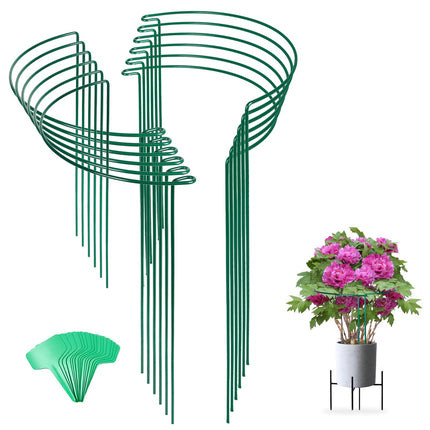 12 Pack 24 Inch Tall Snake Plant Support Stakes with 15 Twist Ties