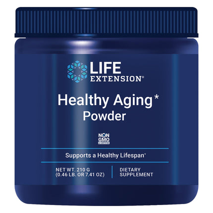 Life Extension Healthy Aging Powder, Healthy Aging Supplement, Heart Health, Brain Health, Exercise Performance, Taurine, Lithium, spermidine, Powder Blend, Non-GMO, Vegetarian, 30 Servings