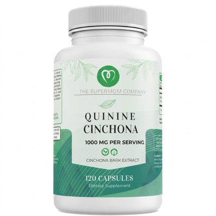 The Supermom Company Quinine Cinchona Bark Extract 1000 mg – Herbal Supplement for Muscle & Leg Cramp Relief, Digestive Support & Immune Health – 120 Capsules, Non-GMO, Made in USA