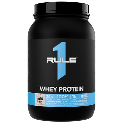 Rule 1 Proteins Whey Protein Powder, Cookies & Crème, 2 Pounds