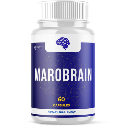 Marobrain Capsules, Official Marobrain Supplement Pills with All Natural Ingredients, Advanced Formula Brain Health Support Pills with Maximum Strength Premium Vitamins for Women & Men (60 Capsules)
