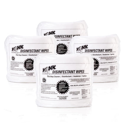 Monk Disinfecting Wipes (4 Refills of 800 Count) for Commercial Facilities