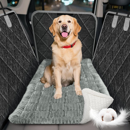 Cyhczx Thickened Dog Bed for Car Back Seat, Upgraded Bottom Non-Slip, Fits Hard Bottom car seat Cover for Dogs, Premium Dog Car Seat Cover