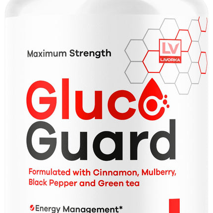 GlucoGuard Capsules - Official GlucoGuard Advanced Blood Support Formula, Natural GlucoGuard Pills Maximum Strength, GlucoGuard Health & Wellness Vitamin Supplement, 30 Capsules for 1 Month