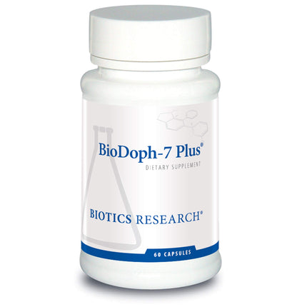 Biotics Research BioDoph7 Plus Prebiotics Probiotics for Women/Men - 400 mg - Daily Probiotic Promotes Digestive Health, Gut Health, Clearer Skin - 60 Capsules