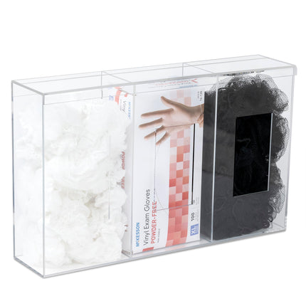 IneVibe 3 Compartment Hygiene Holder with Lid for Home or Office (Triple)